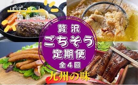 贅沢ごちそう定期便計4回(ハンバーグ、からあげ、ウインナー、うなぎ蒲焼)|豊後高田市 おかず