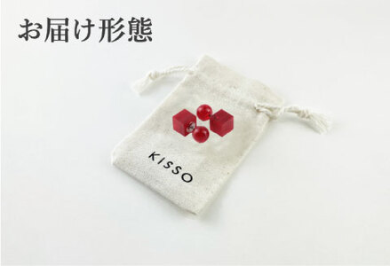 ＜KISSO＞Reversible pierced ホワイト