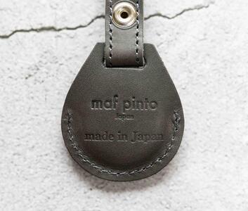 エアタグ用 キーホルダー カバー レザー 本革 キーリング apple airtag 【グレー】