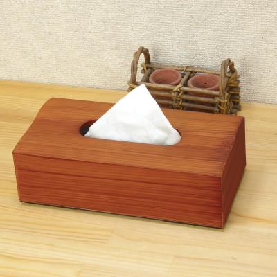 ふるさと納税 和歌山市 木目塗り ティッシュBOX ブラックチェリー 2個組 1つ1つ刷毛で描いた木目柄のティッシュケース |  | 01