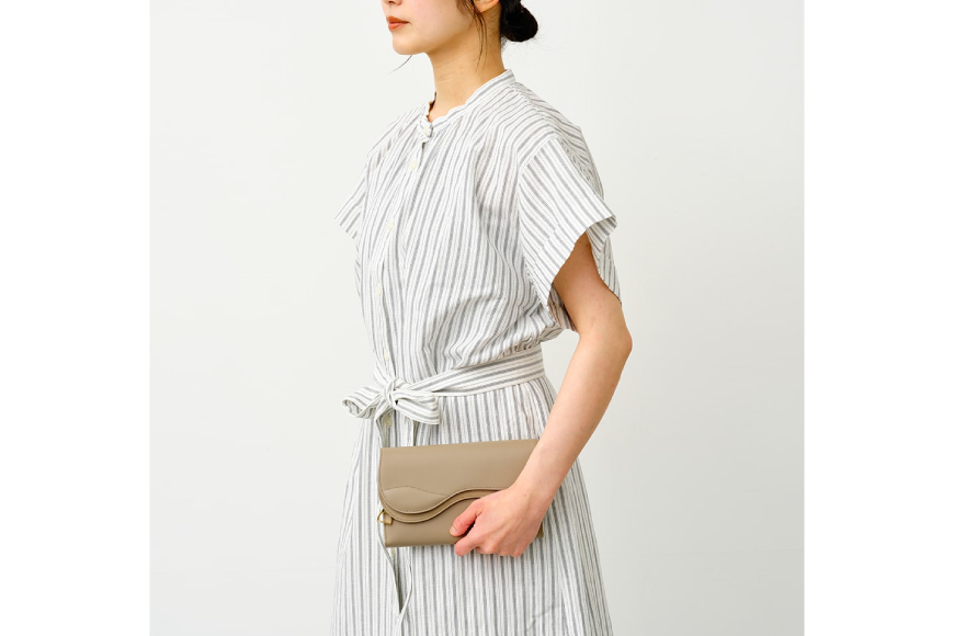 SOMES SA-17 ウォレットショルダー グレージュ [ソメスサドル 北海道 砂川市 12260908] ソメス お財布ポシェット ウォレットショルダーバッグ ブランド 日本製 本革 革 革製品 