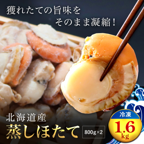 北海道産 蒸しほたて1.6kg（冷凍） OSMM002【 ふるさと納税 人気 おすすめ ランキング 蒸し帆立 ホタテ ほたて 帆立 刺身 バター焼き 北海道 長万部町 送料無料 】