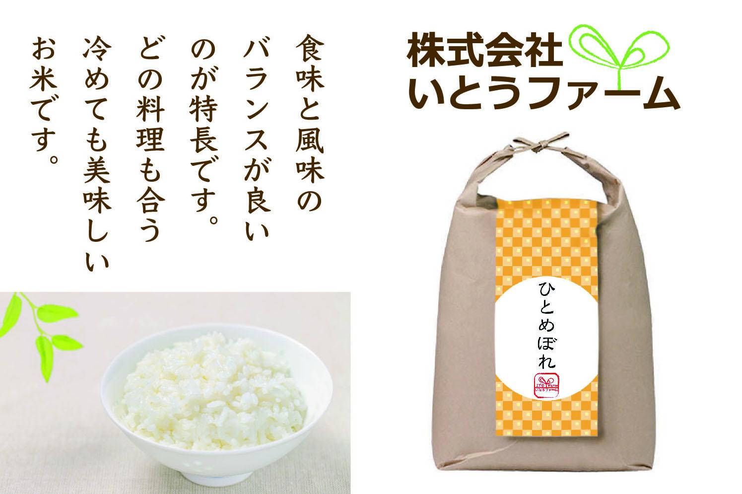 いとうファームの 令和6年産「ひとめぼれ」15kg / 米 お米 精米 白米 ご飯 産地直送 【itofarm004】