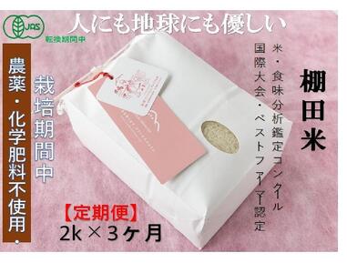 【2025年産新米】【定期便】魚沼コシヒカリ 苗場プリンセス・プレミアム 有機jaS認証米 精米（2kg）×3回 合計6kg