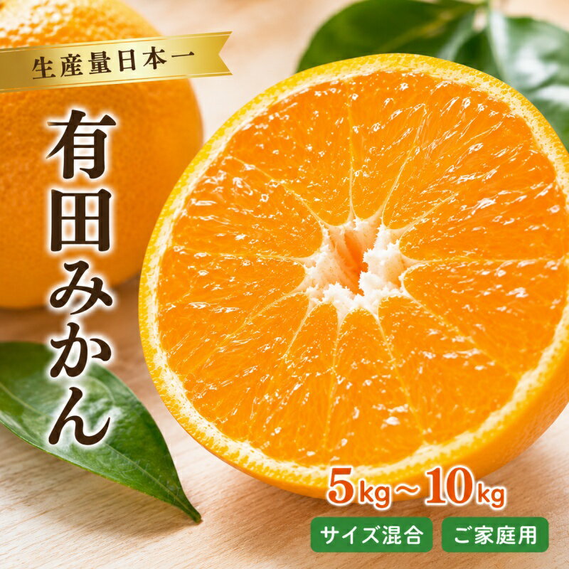 【ふるさと納税】 紀州 有田 みかん 訳あり サイズ混合 3kg 5kg 10kg / 温州みかん 有田みかん 甘い キズ 和歌山 柑橘 ※2026年11月下旬～2027年1月中旬頃順次発送予定 ※北海道・沖縄・離島への配送不可