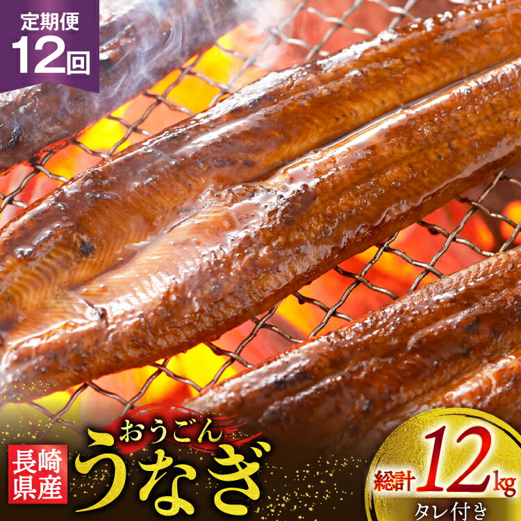 【ふるさと納税】うなぎ 国産 蒲焼 長崎県産 おうごんうなぎ 松セット 約1kg 6尾〜8尾 12回 定期便 総計 約12kg [松永水産 長崎県 平戸市 hr42bgy400026] 鰻 うな重 うな丼 ひつまぶし 蒲焼き かばやき タレ付き 養殖 国内産 冷凍 unagi