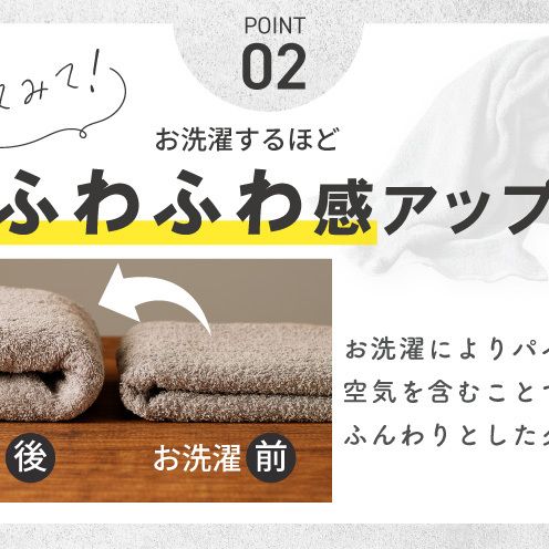 濃色カラー バスタオル 2枚（サンドベージュ）【泉州タオル 国産 吸水 普段使い シンプル 日用品 家族 ファミリー】 G5555_イメージ3