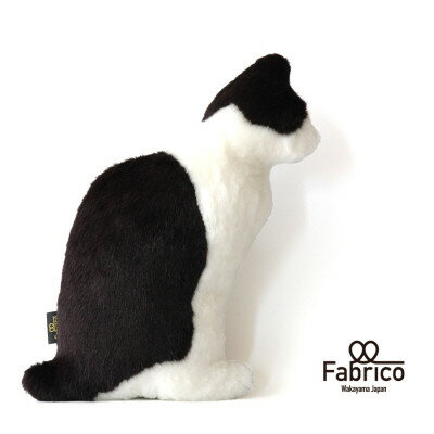 【ふるさと納税】【Fabrico】ハチワレ猫のクッション_ クッション ぬいぐるみ インテリア 高級 エコファー パイル もふもふ ハチワレ 癒し【1513785】