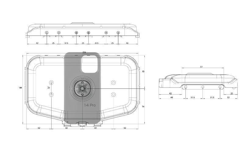 [レックマウントプラス] ライドオンバッグ上フタ用 拡張デバイスキット【R+B-Socket】「Ride On Bag のみに取付可能なアクセサリーパーツのみ。 1枚目の画像が販売商品」