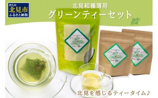 北見和種薄荷グリーンティーセット ( フレーバーティー ハッカ ティーバッグ 水出し 薄荷 お茶 ふるさと納税 )【010-0004】