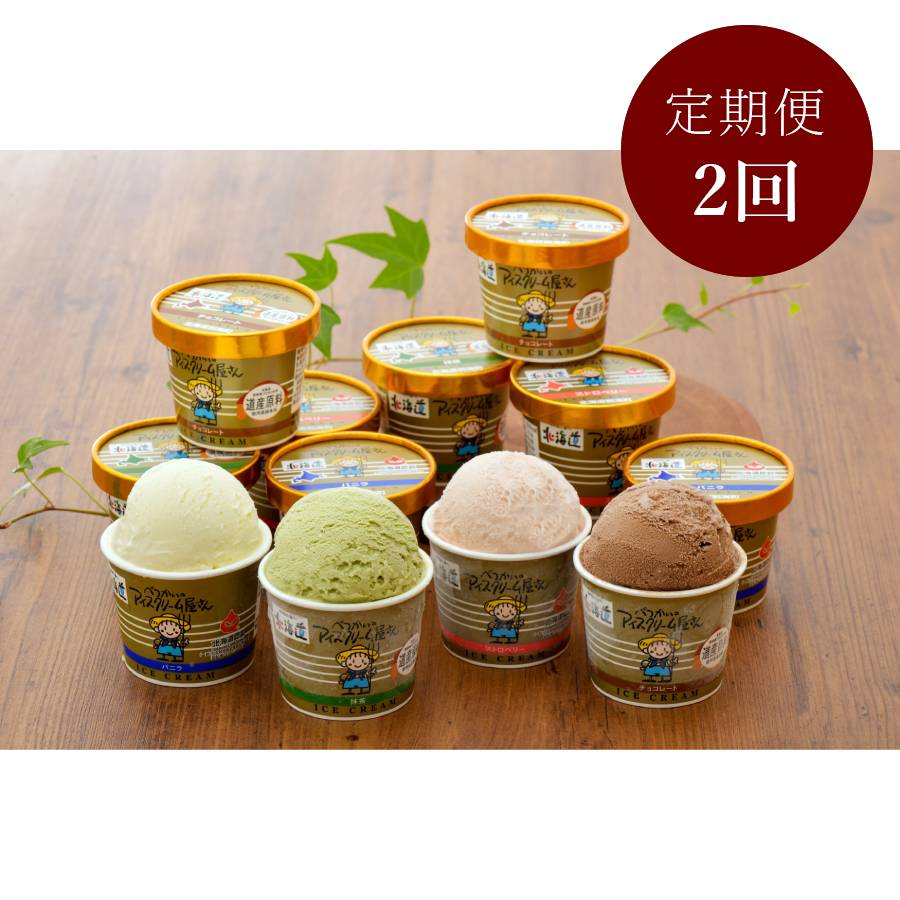 ＜べつかい乳業＞べつかいのアイスクリーム屋さん　12個入　定期便２回コース