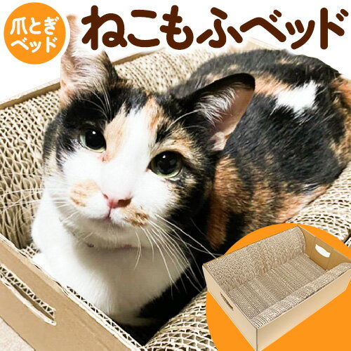 【ふるさと納税】爪とぎ ねこもふベッド 濱田紙販売株式会社 猫 ネコ ツメとぎ 《90日以内に出荷予定(土日祝除く)》 和歌山県 紀の川市 ペット用品 段ボール ダンボール