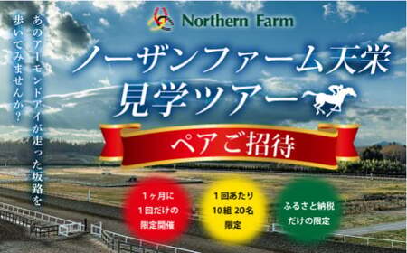 月1回限定開催 ノーザンファーム天栄見学ツアー ペア招待 （2026年6月分） ※記念品無しプラン 期間限定 東北 福島県 天栄村 競馬 ノーザン 応援 思い出 記念 F21T-393