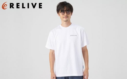 リライブスポーツ/半袖/ホワイト（Mサイズ）【ファッション 服 Tシャツ カットソー 衣料 トップス 人気 女 男 スポーツ ゴルフ ウェア アウトドア 仙台市 リラックス カジュアル シンプル トレンド 春 夏 秋 冬 メンズ レディース ユニセックス】