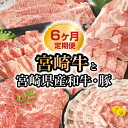 【ふるさと納税】【定期便6回】宮崎牛 宮崎県産 黒毛和牛 豚 豚ロースしゃぶ 牛ウデスライス 牛小間切れ 豚ウデ 豚小間切れ 牛肩ロース 牛ももスライス ミヤチク 国産 定期便 牛肉 豚肉 宮崎県 延岡市 お取り寄せ お取り寄せグルメ 送料無料