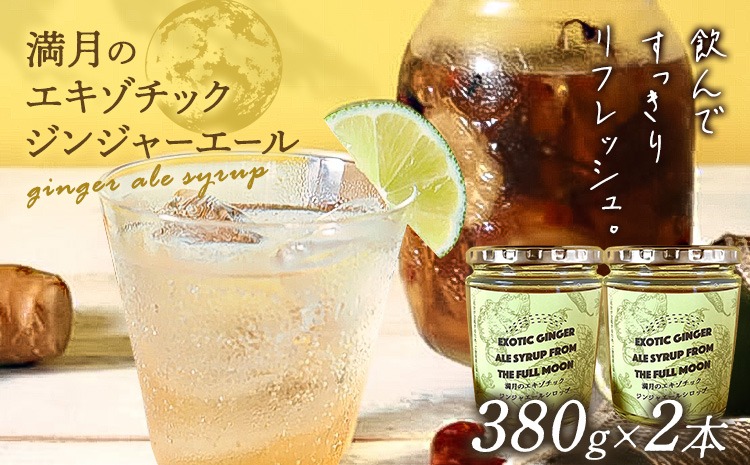満月のエキゾチックジンジャエール 320ml×2瓶セット 濃縮タイプ 1瓶約７～8杯分 TABEL株式会社《30日以内に出荷予定(土日祝除く)》 │ ジンジャーエール 炭酸割り ジンジャー シロップ ドリンク ソフトドリンク 飲み物 飲料 お取り寄せ 徳島県 佐那河内村 ---sanagouchi_tbl_3_2hn---