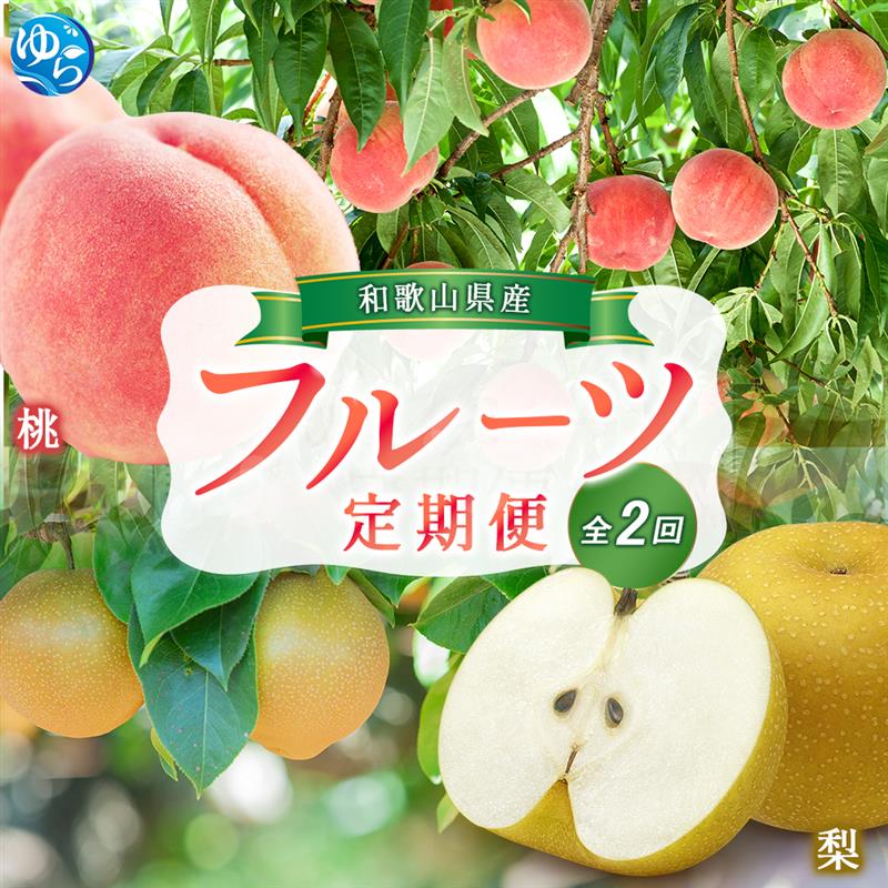 【ふるさと納税】【全2回】かつらぎ町のフルーツ定期便（桃・梨）【tkb425】【tkb426】【tkb427】
