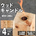 【ふるさと納税】ウッドキャンドル 大分県産杉(4本セット)焚火 アウトドア キャンプ キャンプグッズ セット 大分県産【108400200】【岩田材木店】