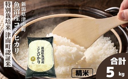 【令和7年産】魚沼産コシヒカリ 特別栽培米 津南町認証米 5kg（5kg×1袋) 新潟県 津南町 大阪屋商店