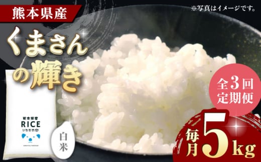 【全3回定期便】くまさんの輝き 白米 5kg【株式会社  農産ベストパートナー】5kg 精米 特A くまさんの輝き コメ 米 お米 熊本県 熊本県産 ごはん 白米  [ZBP103]