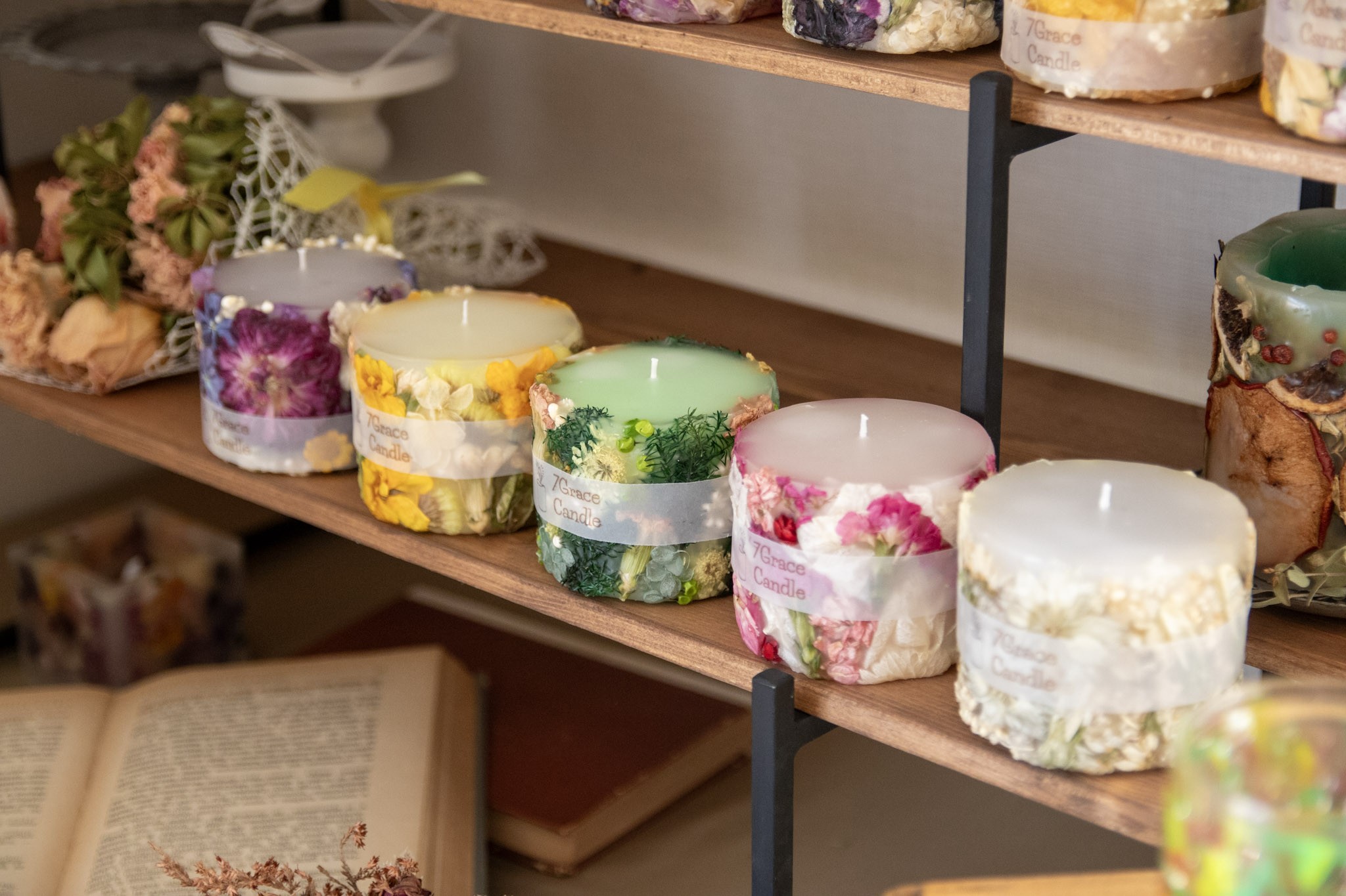 7Grace Candleのワークショップと商品購入に使えるチケット5000円分 / キャンドル インテリア 雑貨 ドライフラワー ハンドメイド プレゼント ギフト