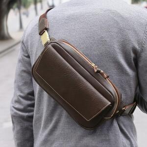 ＜カラー選択可能＞フラップソフトボディバッグ【福岡市内製造】 チョコ