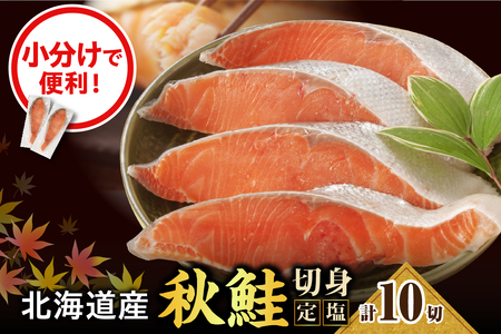 【2025年10月以降発送】えりも【マルデン特製】北海道産定塩鮭切り身 10切【er002-101-a】鮭 秋鮭 塩鮭 白鮭 ブランド魚 個包装 北海道産 魚介 焼き魚 ムニエル 切身 大容量 真空パック 海鮮 海産物 冷凍 えりも町