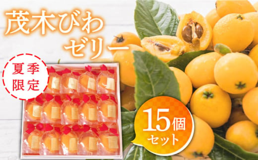 【夏季限定】【5月〜発送】茂木びわ ゼリー 15個入 / びわ ビワ ゼリー フルーツ 果物 ギフト 贈答 お中元 / 南島原市 / 本田屋かすてら本舗 [SAW041]