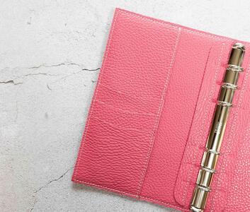 maf pinto (マフ ピント) システム手帳 ピンク ADRIA LINE バイブル B6 レザー 本革 日本製
