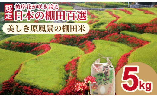 日本の棚田百選選定 令和7年産 江里山（えりやま）の棚田米 5kg