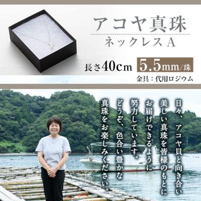 ふるさと納税 佐伯市 アコヤ真珠 ネックレスA (5.5mm珠・チェーン40cm) |  | 03