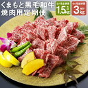 【ふるさと納税】【選べる定期便】くまもと黒毛和牛 焼肉用 3ヶ月定期便/6ヶ月定期便 1回のお届けにつき500g 定期便 焼き肉 カット済み 和牛 牛肉 お肉 熊本県産 九州産 国産 冷凍 送料無料