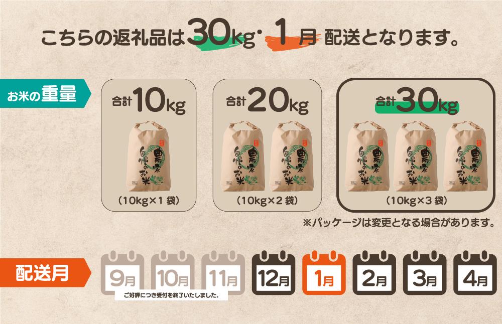 【先行予約】令和7年産 鏡野町産 きぬむすめ 精米30kg（10kg×3袋）［2026年1月発送］【035-a006-01】 精米30kg 2026年1月発送