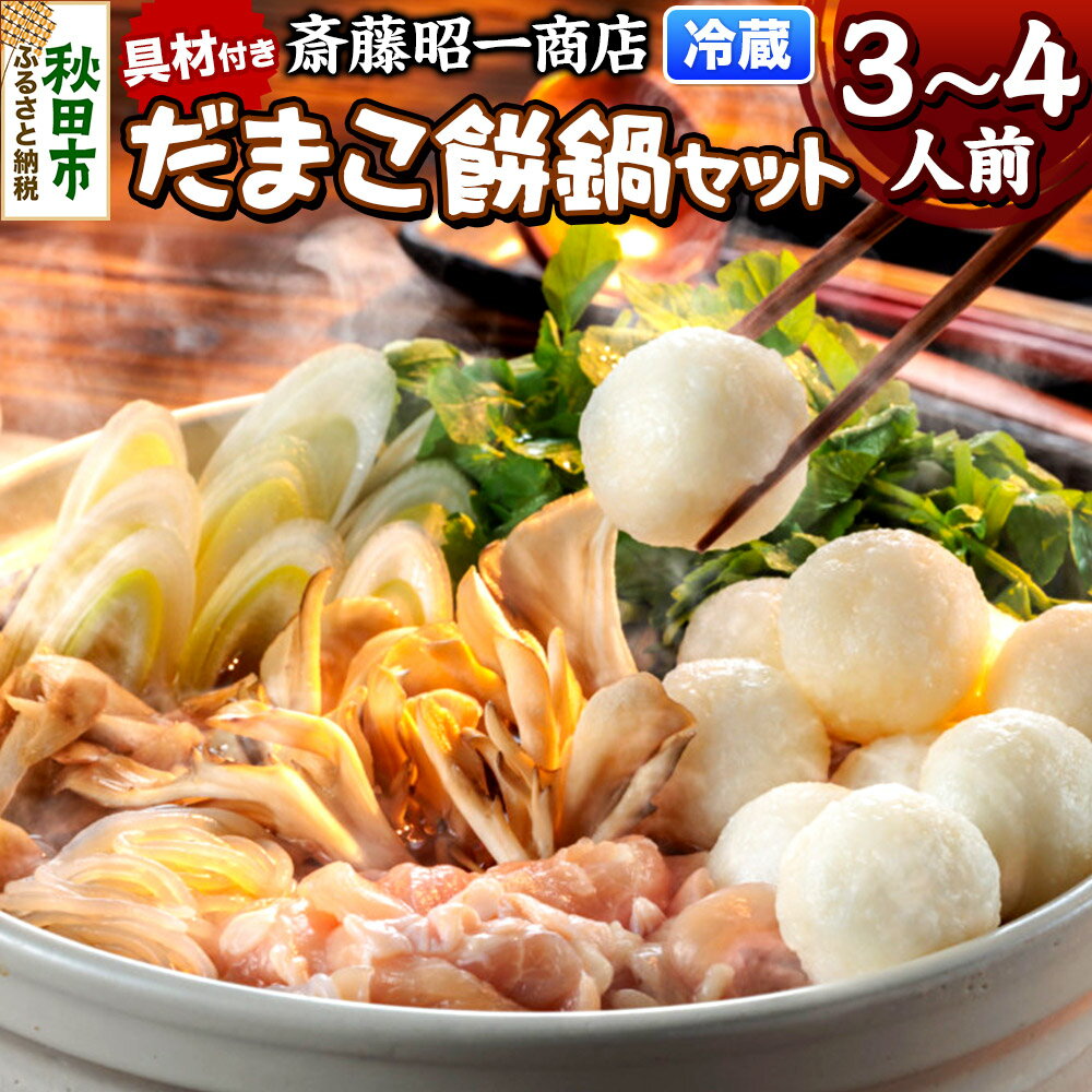 【ふるさと納税】だまこ餅 鍋セット 3〜4人前 秋田県秋田市 斎藤昭一商店