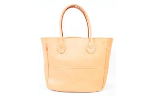 栃木レザー使用｜ソフトな手触り 本革 A4も入る大容量 本革トートバッグ｜Tote bag 03 L｜タン｜minca（全6色）