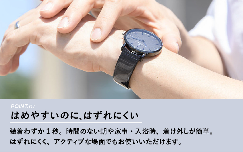 ＜付け替え用バングルのみ＞鯖江発！眼鏡職人が作った新感覚の腕時計 バングルウォッチ40（バングルのみ）グレーマーブル