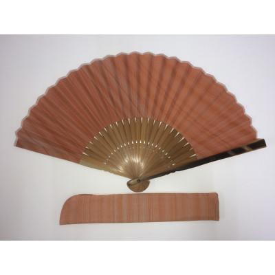 ふるさと納税 白山市 牛首紬　扇子セット(焼縁・さくら)
