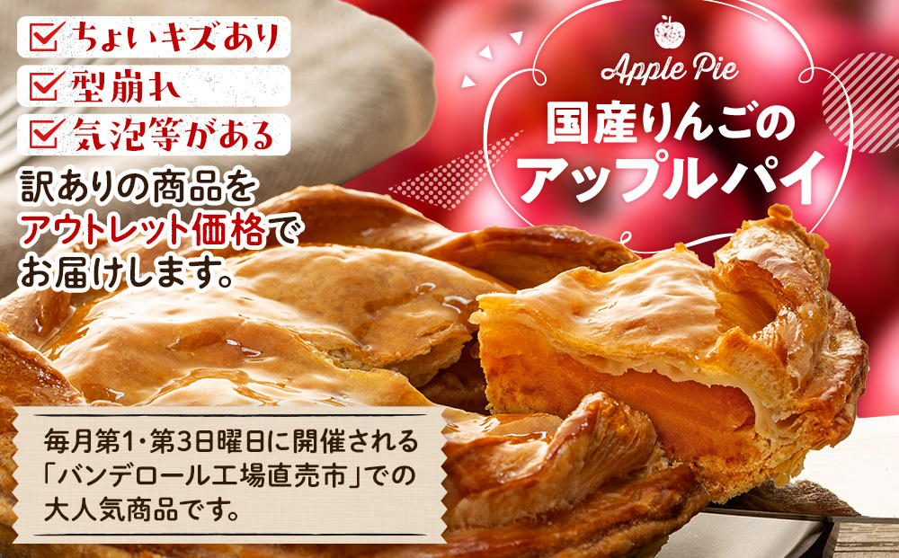 【訳あり】国産りんご アップルパイ 3個セット 冷凍 ｜ 国産 りんご ケーキ スイーツ 沼津市 静岡県 