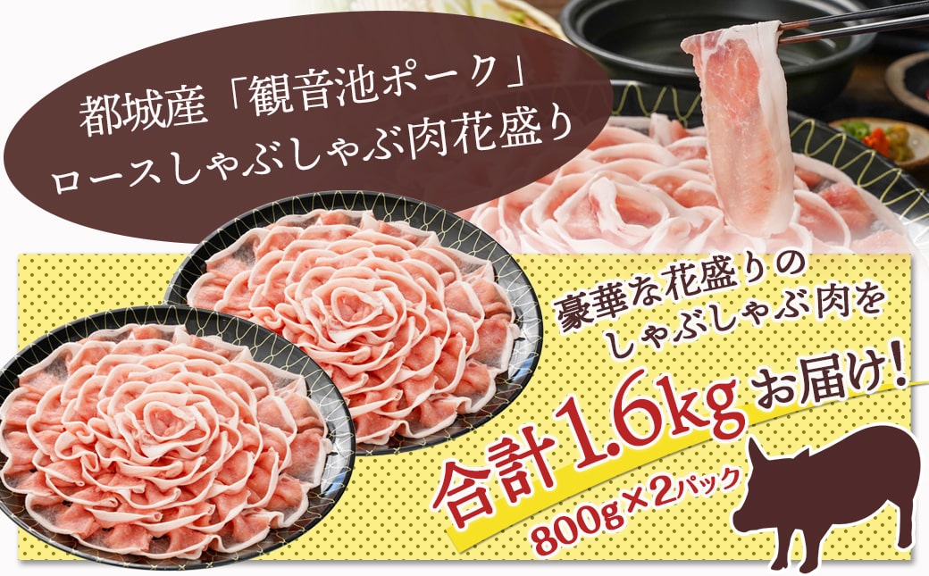 【お歳暮】観音池ポーク ロースしゃぶしゃぶ〈皿盛〉1.6kg≪11月17日～12月21日お届け≫_MJ-1564-WG