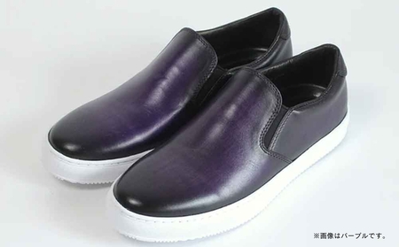 千手染レザースニーカー MO-1902 (カラー：レッド、サイズ：25.0cm)