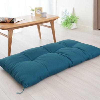 ふるさと納税 我孫子市 ふとん屋さんの長座布団 藍 60×110cm