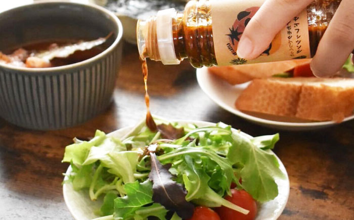 【小値賀産トマトとアカモクでつくった】ハリッサドレッシング 150ml×3本 小値賀町/factory333 [DAS047]