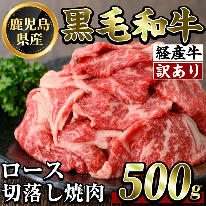 【ふるさと納税】＜訳あり・不揃い＞鹿児島県産黒毛和牛(経産牛)ロース切り落とし焼肉(500g)牛肉 ヤキニク 焼き肉 国産 鹿児島県産 黒毛和牛 肉 精肉 牛 規格外【ビーフ倉薗】