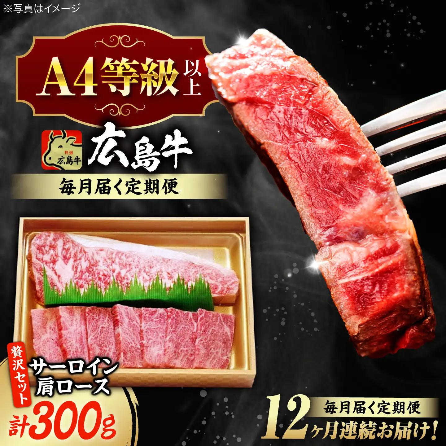 【全12回定期便】牛肉 肩ロース・サーロインセット [APAZ076] 牛肉