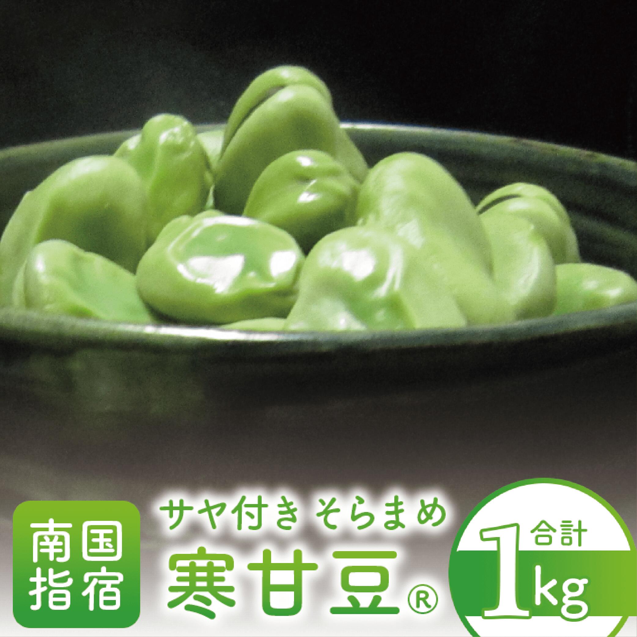 【ふるさと納税】＜期間限定＞サヤ付き 寒甘豆 そらまめ(1kg) 野菜 そら豆 そらまめ ソラマメ 旬 大容量 【オネファーム】