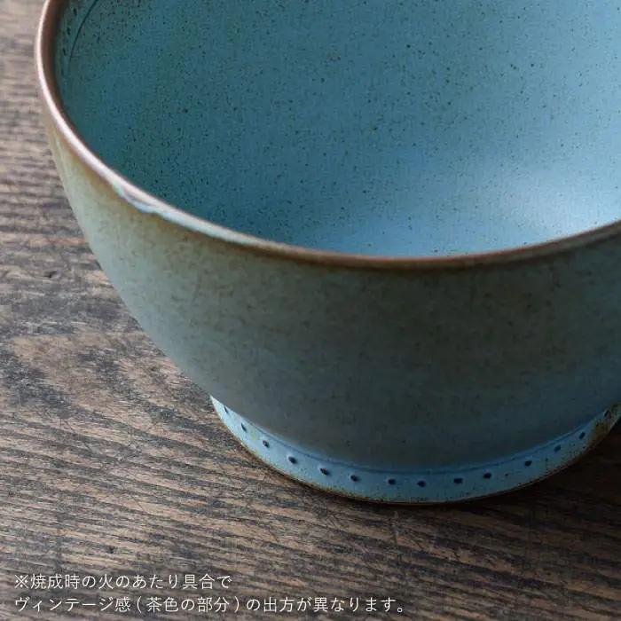 【波佐見焼】どんぶり ブルー 1点 Bronze 【藍染窯】 丼 ボウル 深皿 ブロンズ [JC27]
