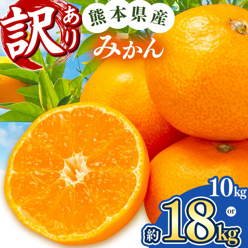 【ふるさと納税】【 先行予約 】訳あり みかん 大小混合 選べる内容量 約 18kg or 10kg 果物 熊本県 なごみ町産 みかん 小さいサイズ 大きいサイズ ミカン 和水町