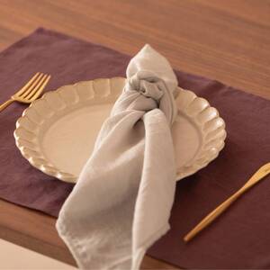ランチョンマット flor lithuania linen Luncheon mat／フロール リトアニアリネン パープル