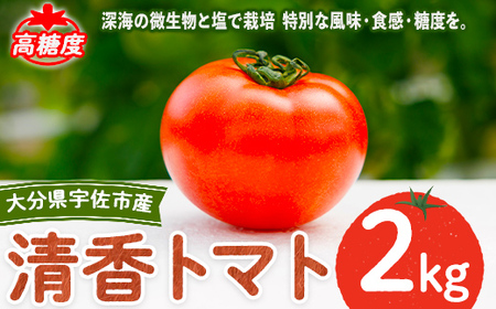 ＜先行予約受付中！4月上旬以降順次発送予定＞清香トマト(2kg)トマト 高糖度 フルーツトマト 野菜【118800200】【ヘリックス】