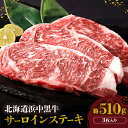 【ふるさと納税】浜中黒牛 サーロインステーキ 3枚 約510g 食品 牛肉 肉 おかず おつまみ 晩ご飯 お弁当 BBQ 霜降り 赤身 人気 おすすめ 国産 お取り寄せ グルメ プレゼント お中元 熨斗 のし 贅沢 冷凍 北海道 浜中町 送料無料